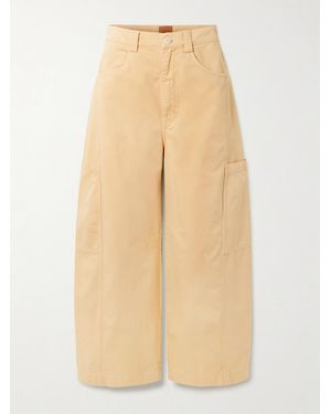 Jamie Haller The Crop Painter Cropped Mid-Rise Wide-Leg Jeans - Natural