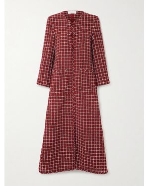 LIBEROWE Agatha Checked Tweed Coat - Red