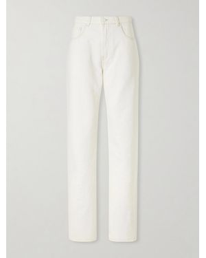 Ami Paris Mid-Rise Wide-Leg Jeans - White