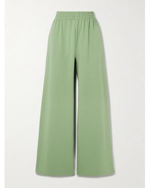 Norma Kamali Pantalon Large En Jersey De Coton Stretch Elephant - Vert