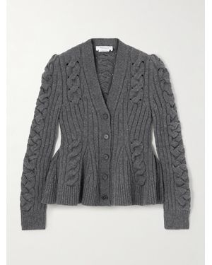 McQueen Cardigan Aus Einer Woll-Kaschmirmischung - Grau