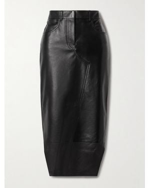 Givenchy Leather Midi Skirt - Black