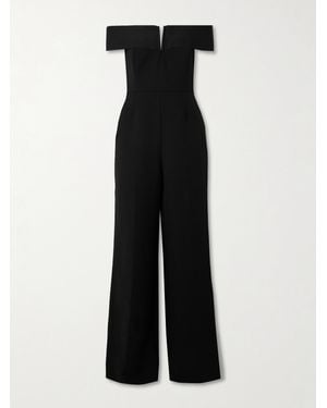 Roland Mouret Schulterfreier Jumpsuit Aus Crêpe - Schwarz