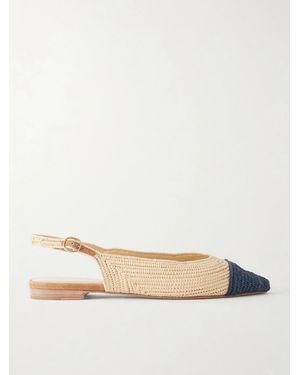 Gabriela Hearst Strength Crocheted-Raffia Ballet Flats - Natural