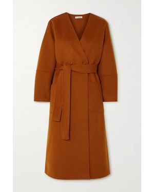 Ulla Johnson Gwyneth Mantel Aus Wollfilz Mit Gürtel - Orange