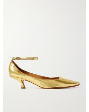 Calvin Klein Anna Pumps Aus Craquelé-Leder - Natur