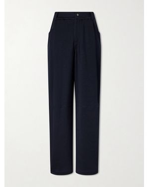 Brunello Cucinelli Cotton Wide-Leg Trousers - Blue