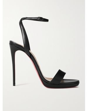 Christian Louboutin Loubi Queen 120 Sandalen Aus Leder - Schwarz