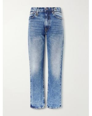 R13 Romeo Cropped Mid-Rise Straight-Leg Jeans - Blue