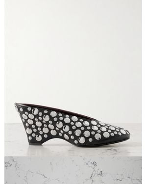KHAITE Mules En Cuir À Clous Cloak - Noir