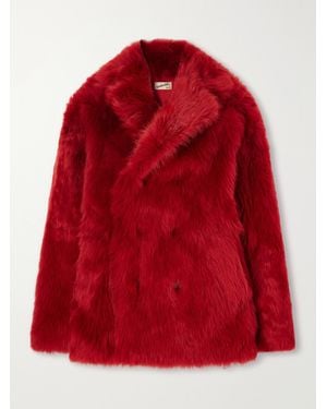 Sanderlak Shearling Coat - Red