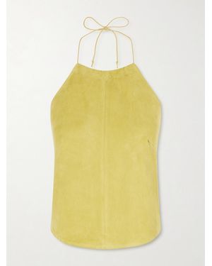Stouls Rosie Suede Halterneck Top - Yellow