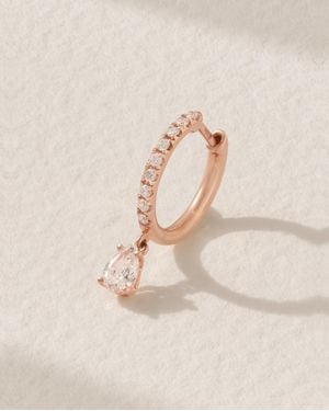 Anita Ko Huggies 18-Karat Rose Diamond Single Hoop Earring - Natural