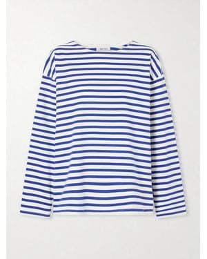 Matteau Breton Striped Cotton-Jersey T-Shirt - Blue