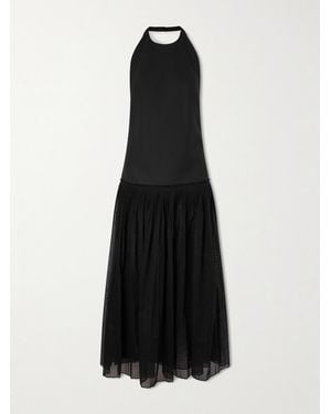 Rohe Pleated Halter Maxi Dress - Black