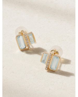 Melissa Joy Manning Cityscape 14-Karat Recycled, Aquamarine And Diamond Earrings - Natural