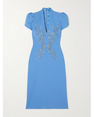 Jenny Packham Firefly Crystal-Embellished Crepe Gown - Blue