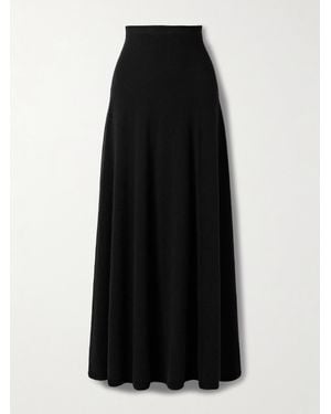 The Row Masini Cashmere Maxi Skirt - Black
