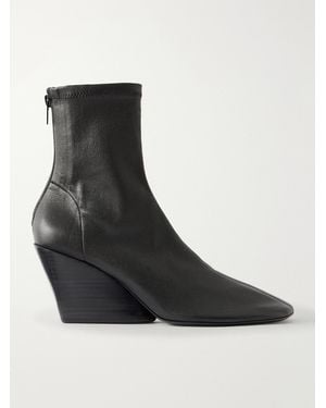 Proenza Schouler Slant Leather Ankle Boots - Black