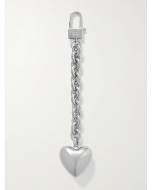 Joolz by Martha Calvo Heart Rhodium-Plated Bag Charm - White