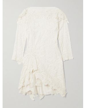 Isabel Marant Rubiana Asymmetrisches Kleid Aus Spitze Aus Einer Baumwollmischung - Natur