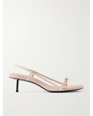 St. Agni Petit Belt Slingback-Sandalen Aus Leder - Natur
