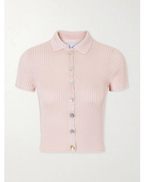 Calle Del Mar Ribbed-Knit Cardigan - Pink