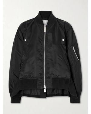 Sacai Padded Twill Bomber Jacket - Black