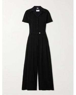Rivet Utility Stylist Cotton-Blend Twill Jumpsuit - Black