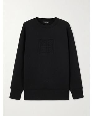 Anine Bing Alto Debossed Jersey Jumper - Black