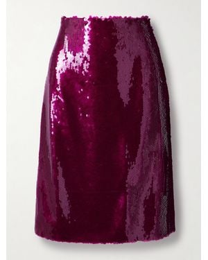 16Arlington Este Sequined Crepe Midi Skirt - Purple
