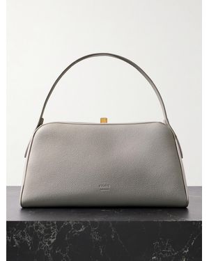 KHAITE Cate Textured-Leather Tote - Grey