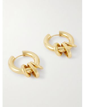 Laura Lombardi Genna-Plated Hoop Earrings - Metallic
