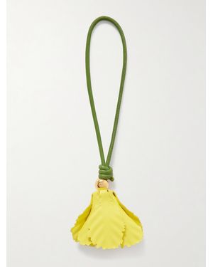 Loewe Tulip Taschenanhänger Aus Leder Mit Goldfarbenem Detail - Gelb