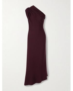 KHAITE Coast One-Shoulder Wool-Blend Maxi Dress - Purple