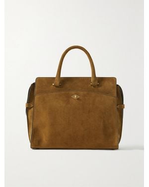 Metier Private Eye Slim Suede Tote - Brown
