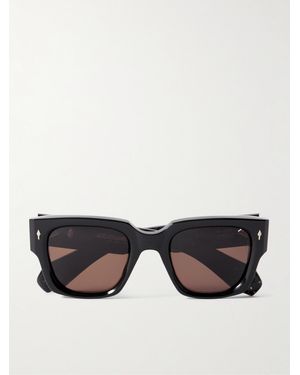 Jacques Marie Mage Enzo Sonnenbrille Mit D-Rahmen Aus Azetat - Schwarz