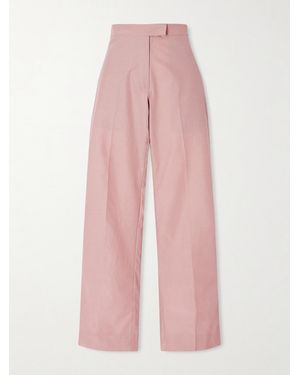 Sharon Wauchob Orla Icon Cotton And Silk-Blend Pants - Pink