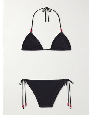 Lido Venti Embellished Tringle Bikini - Black