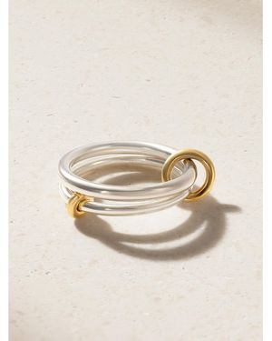 Spinelli Kilcollin Virgo Set Of Two 18-Karat And Sterling Rings - Natural