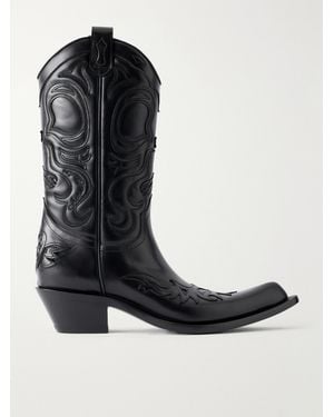 Acne Studios 60 Leather Ankle Boots - Black