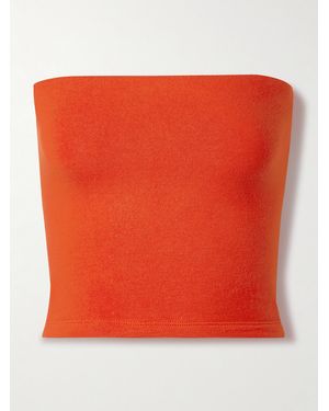 Leset Lauren Strapless Stretch-Knit Top - Orange