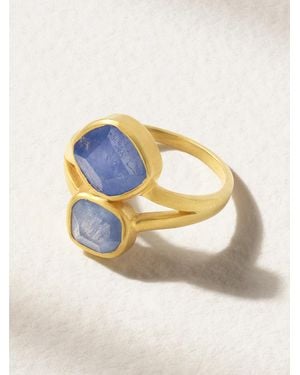 Pippa Small 18-Karat Sapphire Ring - Blue
