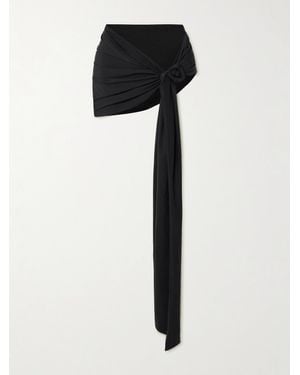 Maygel Coronel Pestagua Pareo Aus Stretch-Jersey Mit Applikation - Schwarz