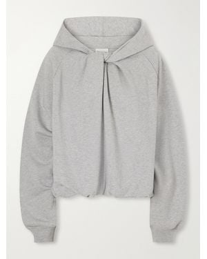 Dries Van Noten Knotted Cotton-Jersey Hoodie - Gray