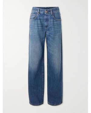 Brunello Cucinelli Low-Rise Wide-Leg Jeans - Blue