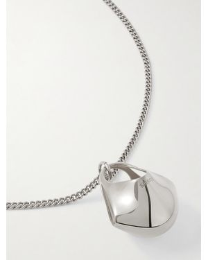KHAITE Lotus Small-Tone Necklace - White
