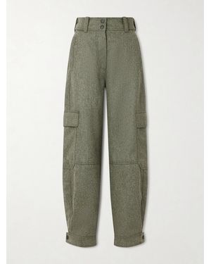 Moncler Wool-Gabardine Tapered Ski Trousers - Grey