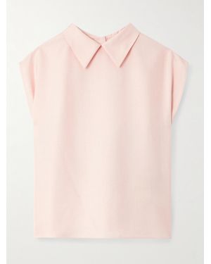 Loro Piana Janice Silk-Mikado Shirt - Pink