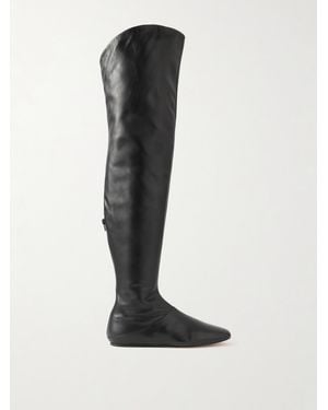 Le Monde Beryl Luna Overknees Aus Leder - Schwarz